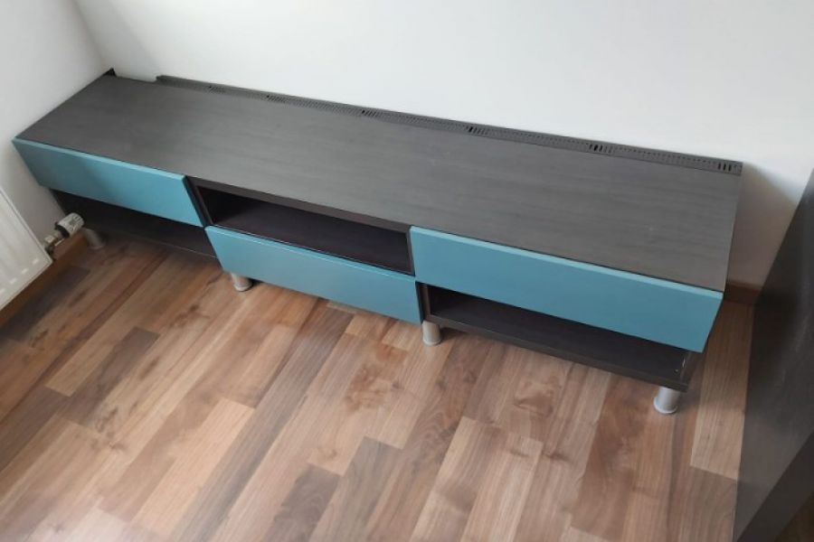 Sideboard schwarz/blaugrün - Bild 1