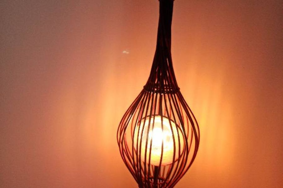 Steh Lampe rattan Optik - Bild 2