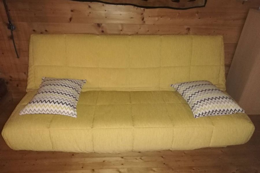 Eckcouch rot, Sofa gelb - Bild 5