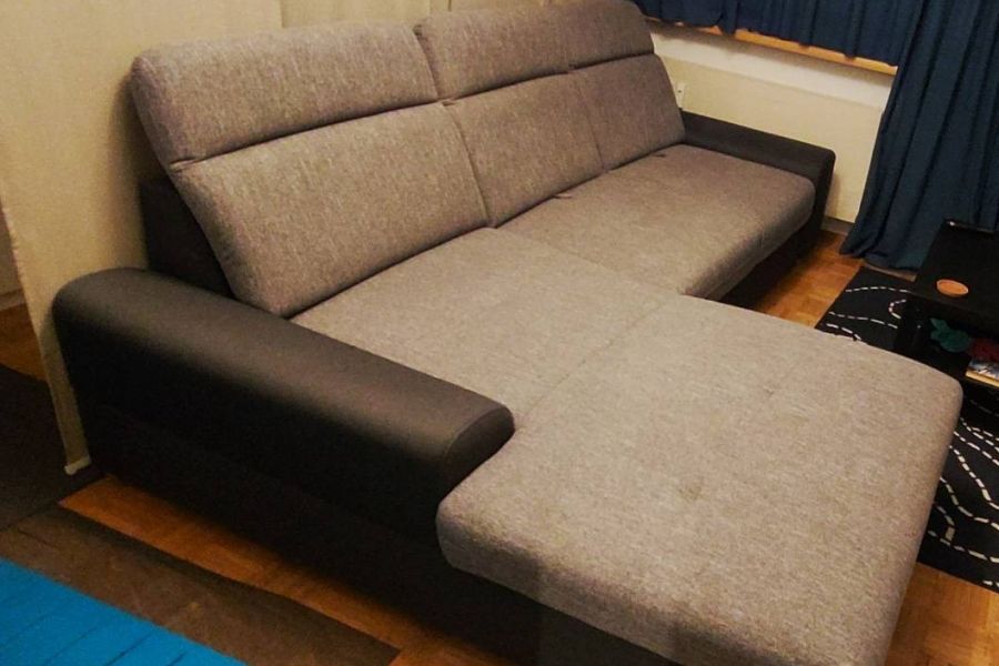 Ecksofa mit Schlaffunktion und Bettkasten - Bild 1